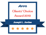 Avvo Client's Choice Award 2019 Joseph L. Jordan blue and white logo