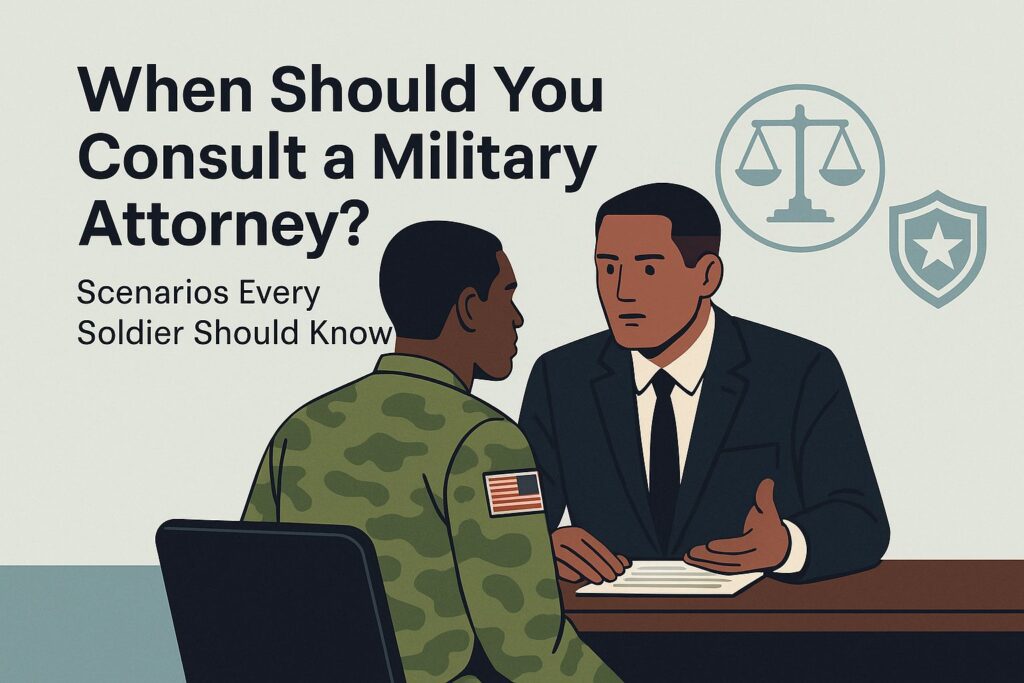 When Should You Consult a Military Attorney